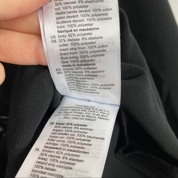 Sandro Noir Contrast Collar Embroidered Bob Dress - Picture 15 of 15